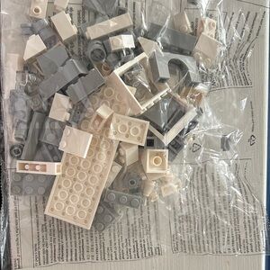 Lego Gray and White Building Blocks Set